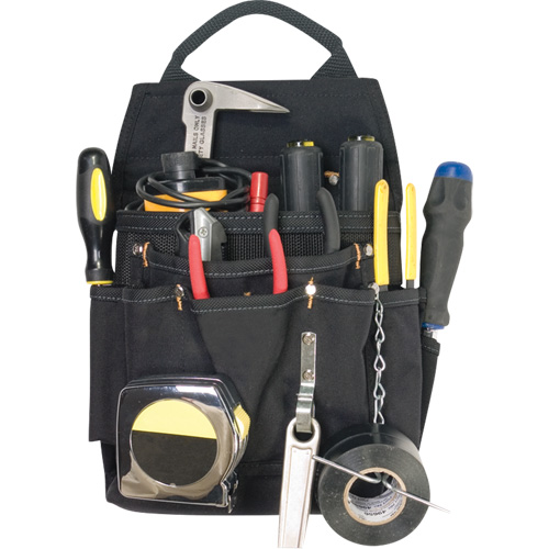 Professional Electrician's Pouches, Multiple Tool Holder, Polyester, 11 Pockets Oxymax Inc