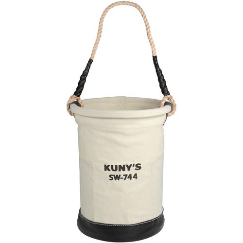 Heavy-Duty Buckets, 11" L x 11" W x 16" H, Canvas, Beige Oxymax Inc