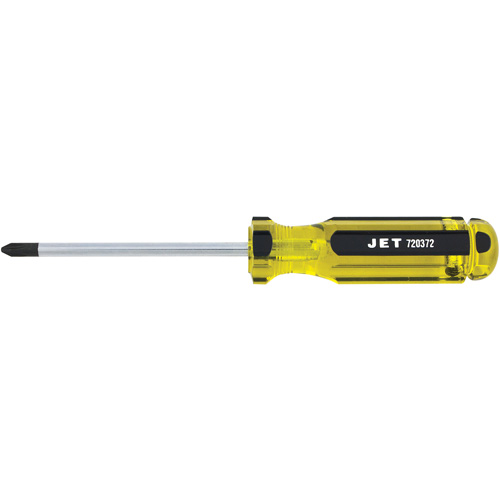 Phillips Jumbo Handle Screwdriver, #2, 4" L, Plastic/Steel/Aluminium/Wood/Cushion Grip/Magnetic/ESD-Safe Handle Oxymax Inc