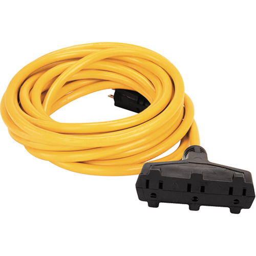 Vinyl Extension Cord, Outdoor, SJTW, 14/3 AWG, 15 A, 3 Outlet(s), 50' Oxymax Inc