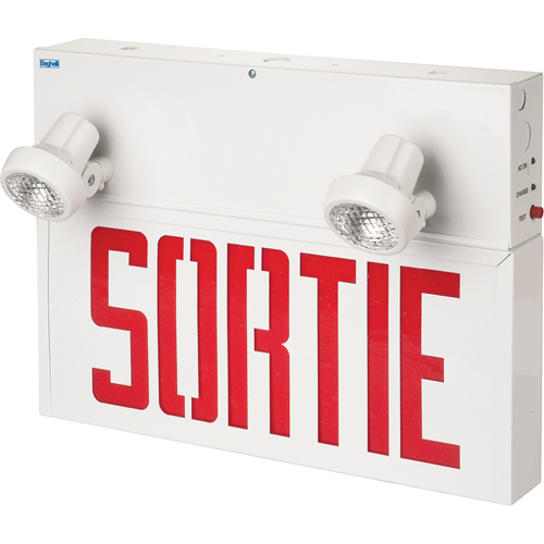 Enseignes/lampes combin&eacute;es Stella - Sortie, DEL, &agrave; raccordement fixe, 17-1/2" lo x 12-1/2" la, Français Oxymax Inc