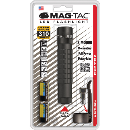 Lampes de poche tactiques Mag-Tac, DEL, 310 lumens, Piles CR123 Oxymax Inc