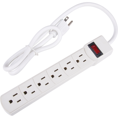 Limiteur de surtension, 6 Prises, 200 J, 1875 W, Cordon 3' Oxymax Inc