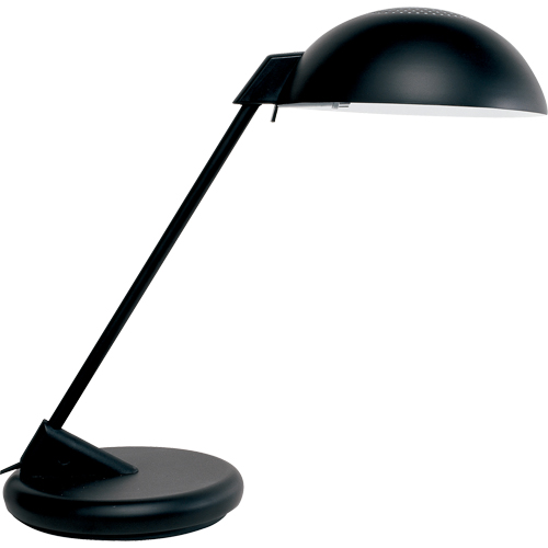 Desk Lamp, 100 W, Incandescent, Black Oxymax Inc