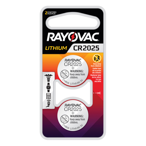 CR2025 Lithium Coin Cell Batteries, 3 V Oxymax Inc