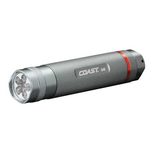 G45 Flashlight, LED, 385 Lumens, AAA Batteries Oxymax Inc