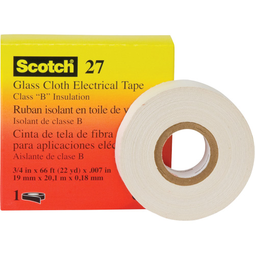 Ruban isolant en toile de verre 27 Scotch, 12 mm (1/2") la x 20 m (66') lo Oxymax Inc