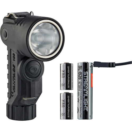 Lame de poche &agrave; alimentation multiple &agrave; angle droit pour casque Vantage 180 X, DEL, Piles Rechargeable/CR123A, Polym&egrave;re de nylon Oxymax Inc