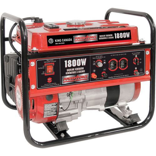 Gasoline Generator, 1800 W Surge, 1400 W Rated, 120 V, 7 L Tank Oxymax Inc