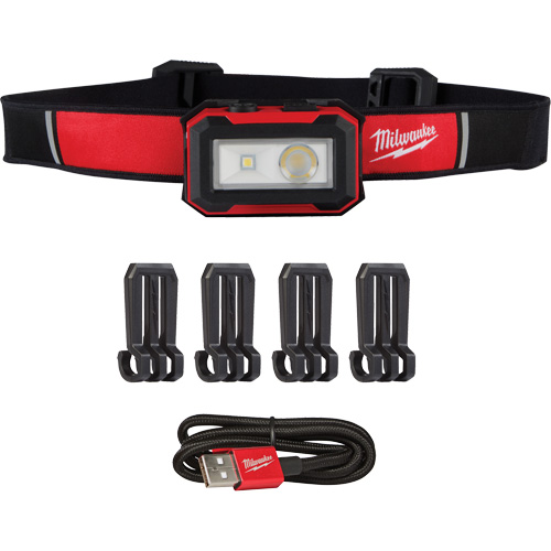 Lampe frontale magn&eacute;tique et lampe de travail, DEL, 450 lumens, 2,5 hres de fonctionnement, piles Rechargeable Oxymax Inc
