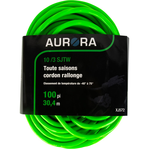 Cordon rallonge de calibre industriel, Toutes saisons, SJTW, AWG 10/3, 15 A, 100' Oxymax Inc