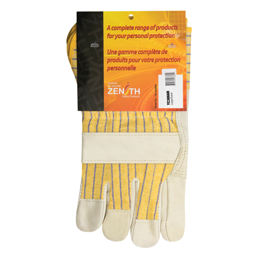 Fitters Patch Palm Gloves, Large, Grain Cowhide Palm, Cotton Inner Lining Oxymax Inc