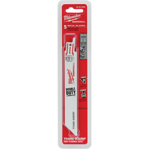 Lame de scie pour m&eacute;tal Sawzall, Bim&eacute;tal, 10 Dents par pouce, 6" lo Oxymax Inc