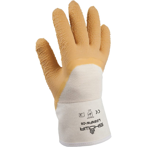 Gants pour usage g&eacute;n&eacute;ral L66NFW, 8/Petit, R&ecirc;vetement Latex de caoutchouc, Enveloppe en Coton Oxymax Inc