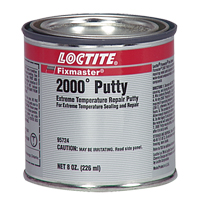 Fixmaster&reg; 2000° Putty, 8 oz., Cartridge, Silver Oxymax Inc