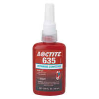 Composé de retenue Loctite<sup>MD</sup> 635, 50 ml, Bouteille, Vert AF273 | Oxymax Inc