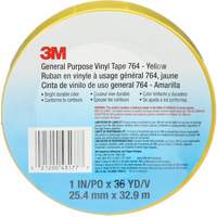 Ruban en vinyle pour travaux g&eacute;n&eacute;raux 764, 25,4 mm (1") la x 32,9 m (108') lo, 5 mils, Jaune Oxymax Inc