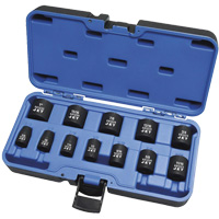 PS1238 Jeu de douilles &agrave; chocs 1/2" SAE &agrave; 6 pans, 12 Mcx, Chocs, Prise de 3/8", Profond Oxymax Inc