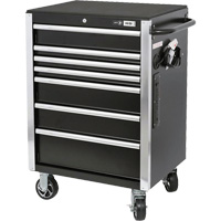 HDRC2807 HD Series Roller Cabinet, 7 Drawers, 27-4/5" W x 21-27/50" D x 40-31/100" H, Black Oxymax Inc
