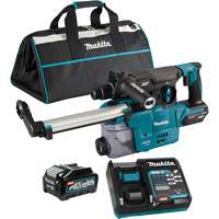 XGT Brushless Cordless SDS-Plus Rotary Hammer with DX10 Dust Extraction Attachment, 40 V, 1-3/16", 3 ft-lbs, 0-840 RPM Oxymax Inc