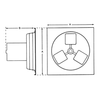 Ventilateur d'échappement 12" série panneau 1SP BA059 | Oxymax Inc