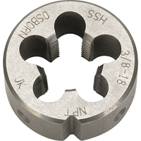 Pipe Die, 1/8"-27 Thread, High Speed Steel Oxymax Inc
