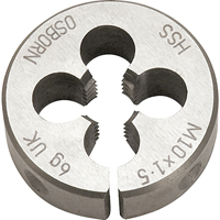 Split Circular Die, M10 X 1.5 Thread, High Speed Steel Oxymax Inc