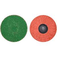 Zirc Plus Quick-Change Cloth Disc, 3" Dia., 120 Grit, Zirconia Alumina Oxymax Inc