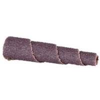 Cartouche de bande abrasive conique ALO, 100 Grain, 5/8" dia., Oxyde d'aluminium, 1-1/2" lo, 1/8" Dimension de l'arbre Oxymax Inc