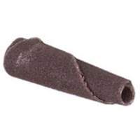 Cartouche de bande abrasive conique ALO, 120 Grain, 3/16" dia., Oxyde d'aluminium, 1" lo, 1/8" Dimension de l'arbre Oxymax Inc