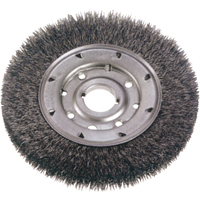 Brosses rotatives &agrave; fils cr&ecirc;p&eacute;s - Face &eacute;troite, 6" dia., Fils 0,014", Arbre 1-1/4" Oxymax Inc