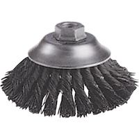 Knot Wire Cup Brushes - Flared Cup Brush, 6" Dia., 0.02" Fill, 5/8"-11 Arbor, Steel Oxymax Inc