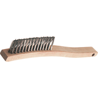 Brosses de grattage &agrave; manche long, rainure en V, Acier inoxydable, 3 x 14 rangs de fils, Longueur 13-3/4" Oxymax Inc