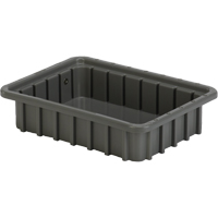 Divider Box&reg; Containers, Polyethylene, 10.8" W x 8.3" D x 2.5" H, Grey Oxymax Inc