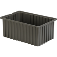 Divider Box&reg; Containers, Polyethylene, 16.5" W x 10.9" D x 7" H, Grey Oxymax Inc