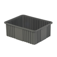 Divider Box, Polyethylene, 20.9" W x 15.9" D x 8" H, Grey Oxymax Inc