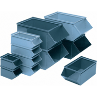 Bac en acier, Cap. 100 lb, 4-1/2" la x 8" p x 4-1/2" h, Bleu CA765 | Oxymax Inc