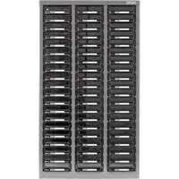 KPC-300 Parts Cabinet, Galvanized Steel, 60 Drawers, 21-3/10" x 10-2/5" x 36-9/10", Grey Oxymax Inc