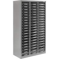 KPC-300 Parts Cabinet, Galvanized Steel, 60 Drawers, 21-3/10" x 10-2/5" x 36-9/10", Grey Oxymax Inc