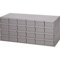 Industrial Drawer Cabinets, 24 Drawers, 33-3/4" W x 11-5/8" D x 14-3/8" H, Grey Oxymax Inc