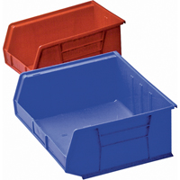 Plastic Bin, 8-1/4" W x 9" H x 18" D, Blue Oxymax Inc