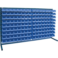 Louvered Rack with Bins, 144 Bins, 72" W x 15" D x 40" H Oxymax Inc