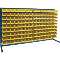 Louvered Rack with Bins, 144 Bins, 72" W x 15" D x 40" H Oxymax Inc