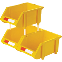 Stack & Hang Bin, 4-13/16" W x 3-3/16" H x 7-1/8" D, Yellow Oxymax Inc
