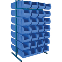 Support stationnaire deux c&ocirc;t&eacute;s pour bacs, 36" la x 24" p x 61" h, 56 bacs Oxymax Inc