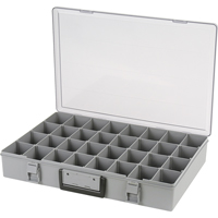 Boîte à compartiments, Plastique, 32 compartiments, 18-1/2" la x 13" p, 3" h, Gris CB497 | Oxymax Inc