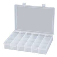 Boîtes à compartiments compactes en polypropylène, 13-1/8" la x 9" p x 2-5/16" h, 24 compartiments CB505 | Oxymax Inc