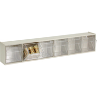 Tip-Out Bins Modular Storage System, 23-5/8" W x 3-5/8" D x 4-1/2" H, 6 Drawers Oxymax Inc