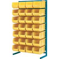 Support stationnaire pour bacs &agrave; un c&ocirc;t&eacute;, 36" la x 12" p x 61" h, 28 bacs Oxymax Inc