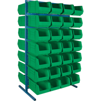 Support stationnaire deux c&ocirc;t&eacute;s pour bacs, 61" la x 56" p x 24" h, 56 bacs Oxymax Inc